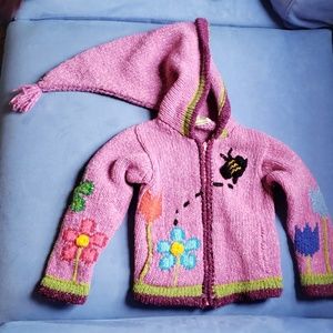 Kids wool zipper sweater
